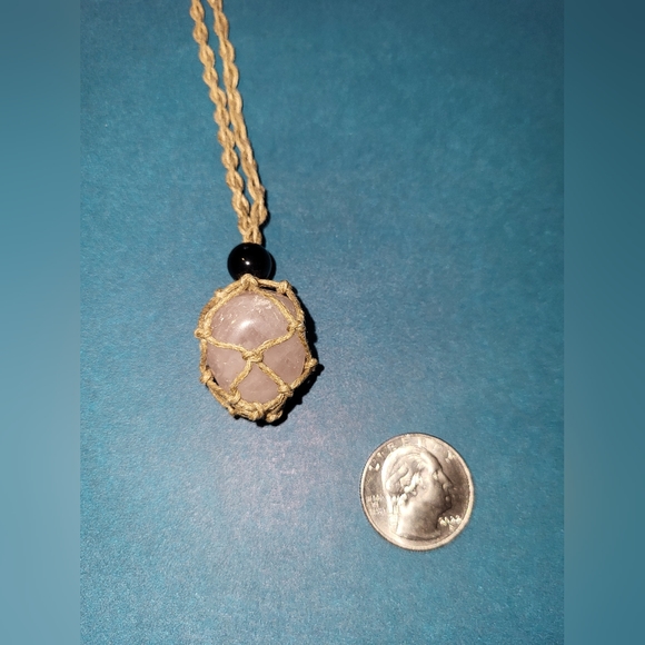 Healing Cage Necklace with Natural Stone. - Picture 3 of 3